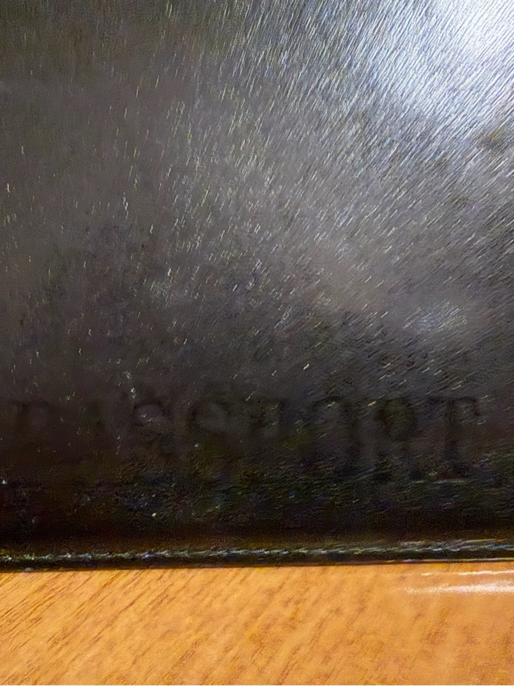 Black Leather Passport Cover